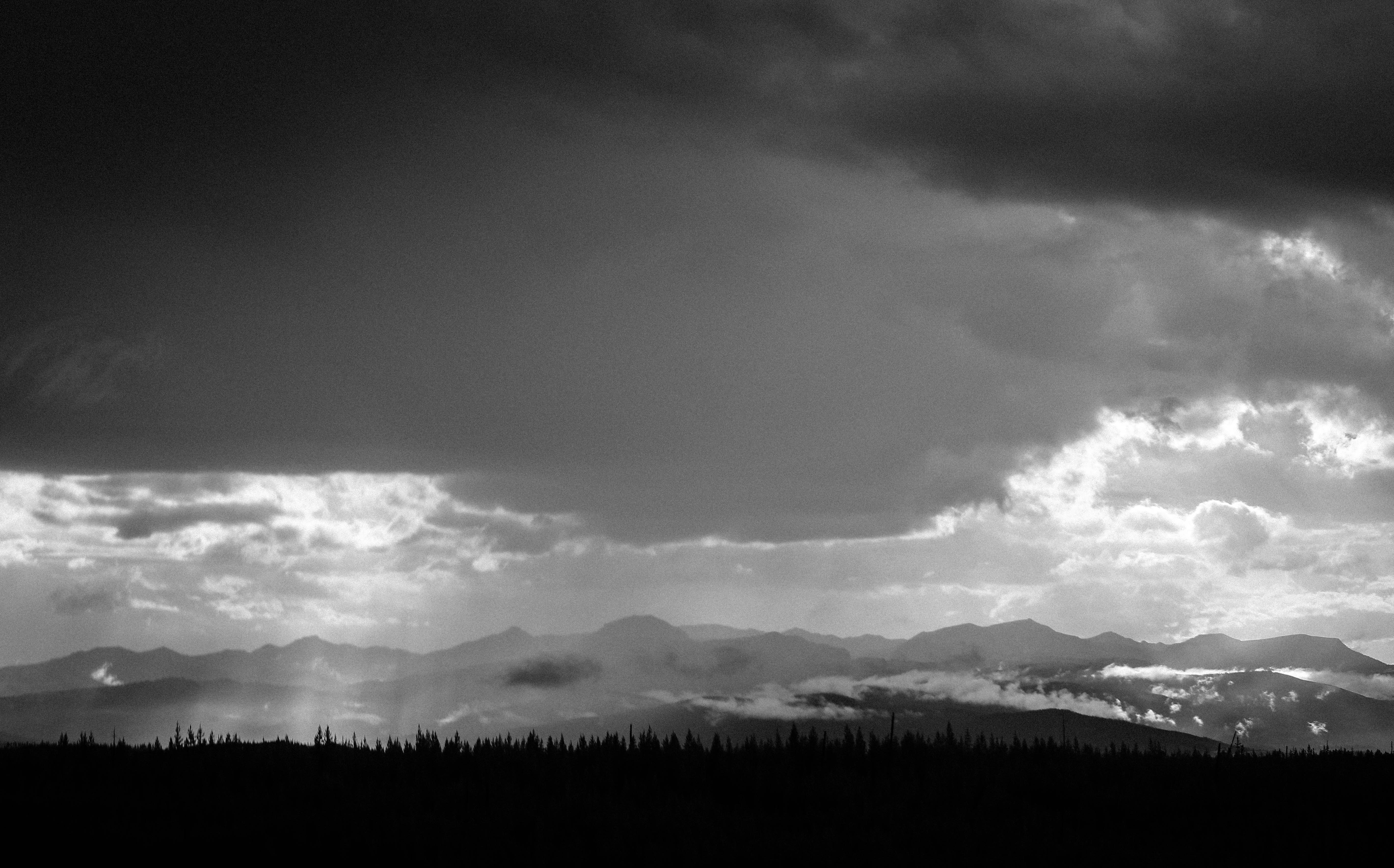 Yellowstone cloud bursts. 